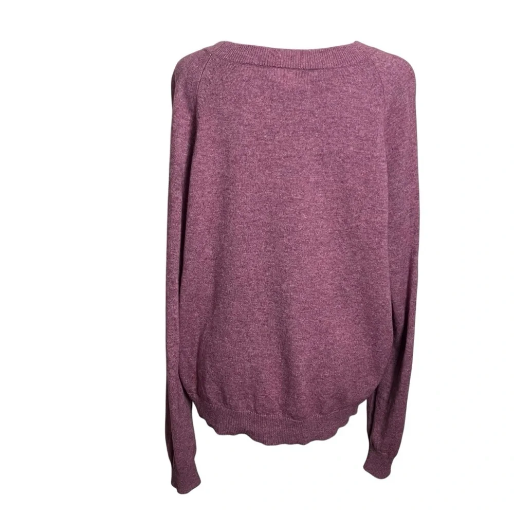 Vince Cashmere Wool Blend Heathered Mauve Pullover Crew Neck — Size Medium - Picture 4 of 9